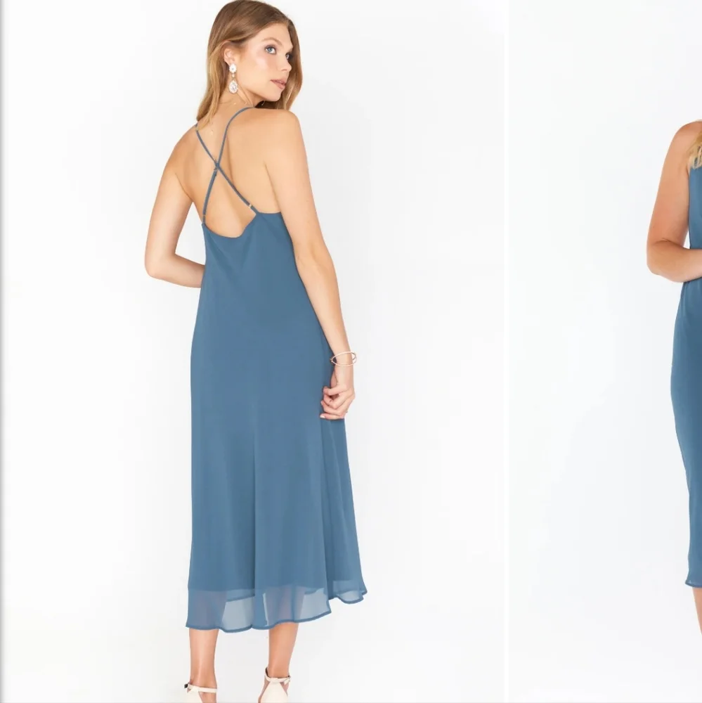 Show Me Your Mumu Wedding Bridesmaid Dress Verona Cowl Neck Large Dove Gray‎ - Picture 9 of 11